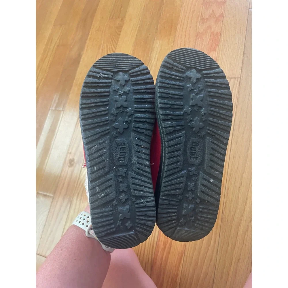 Hey Dude Wally Y Santa Claus Red Holiday Slip On Loafers Kids Size 12 45315-610